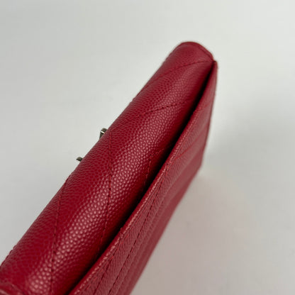 Saint Laurent Matelasse Small Envelope Wallet Red - photo 3