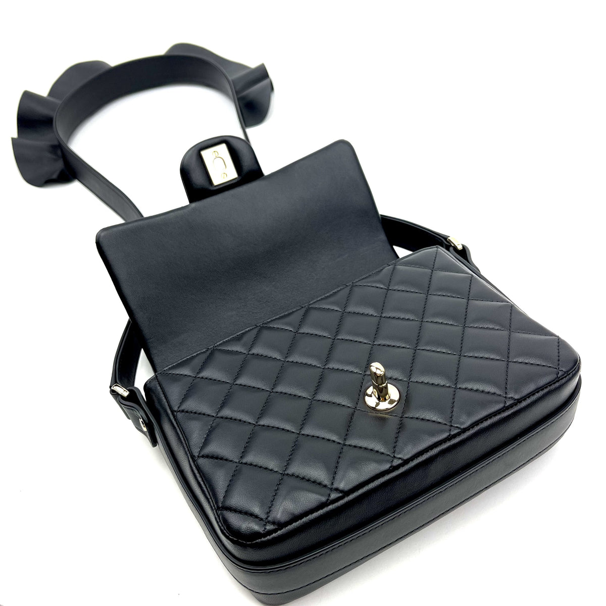 Chanel Calfskin Quilted Bolero De Chanel Flap Bag Black - photo 10