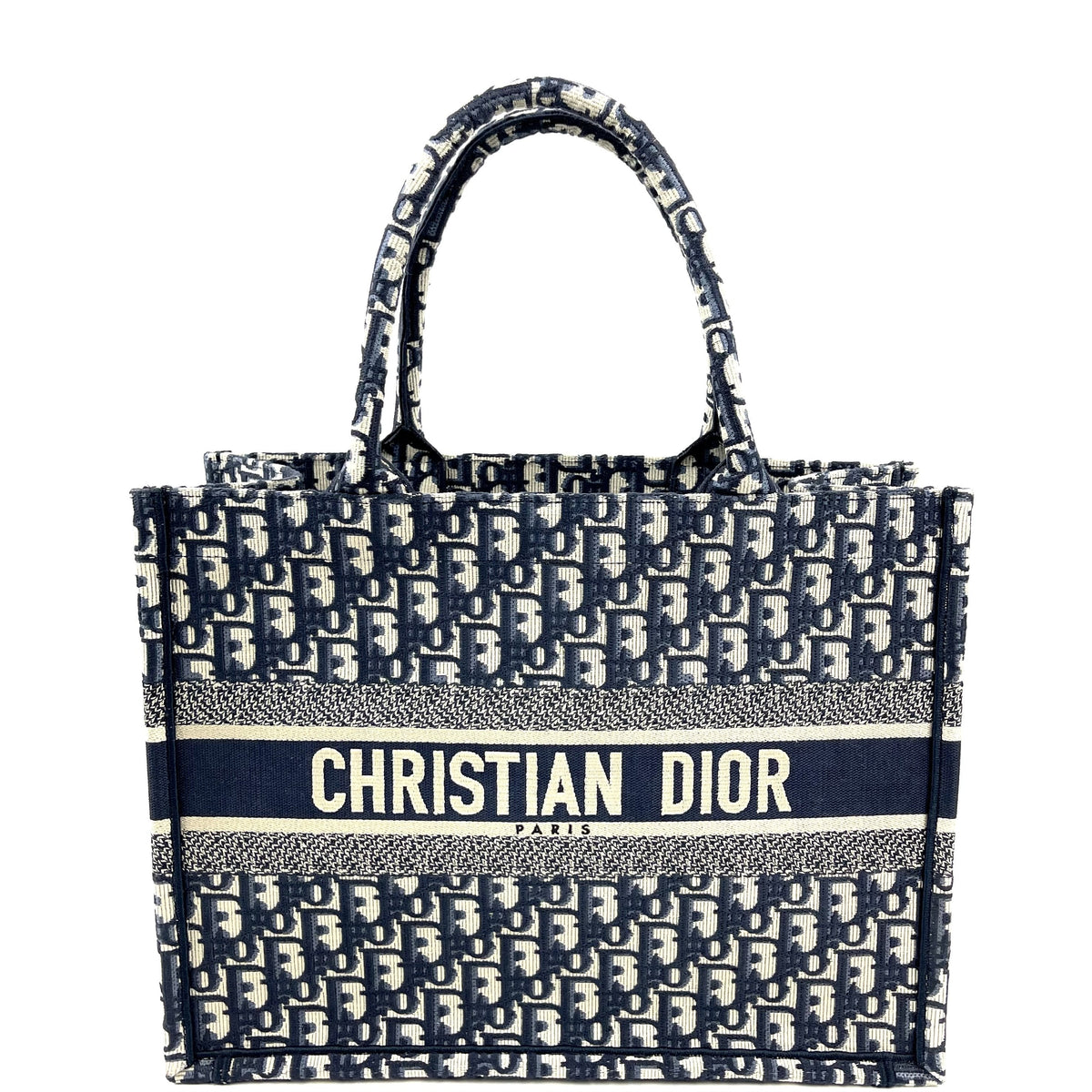 CHRISTIAN DIOR Oblique Canvas Small Book Tote - image 1