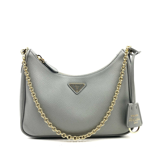Prada Saffiano Re-Edition 2005 Shoulder Bag Marmo - photo 1