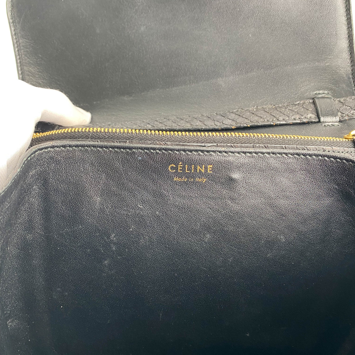 Celine Box Python Bag Black - photo 8