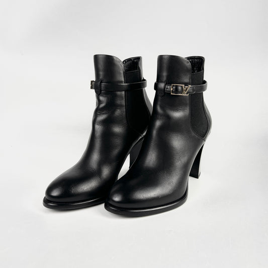 Louis Vuitton Leather Ankle Boots Black Size 39 - photo 2