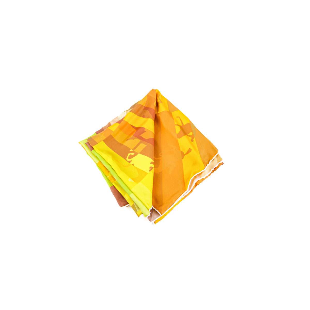 Hermes Square 90cm Yellow/Orange Scarf - photo 1