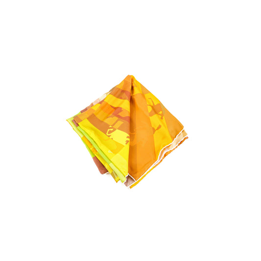 Hermes Square 90cm Yellow/Orange Scarf - photo 1