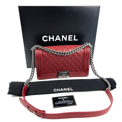 Chanel Medium Boy Bag - Red - photo 3