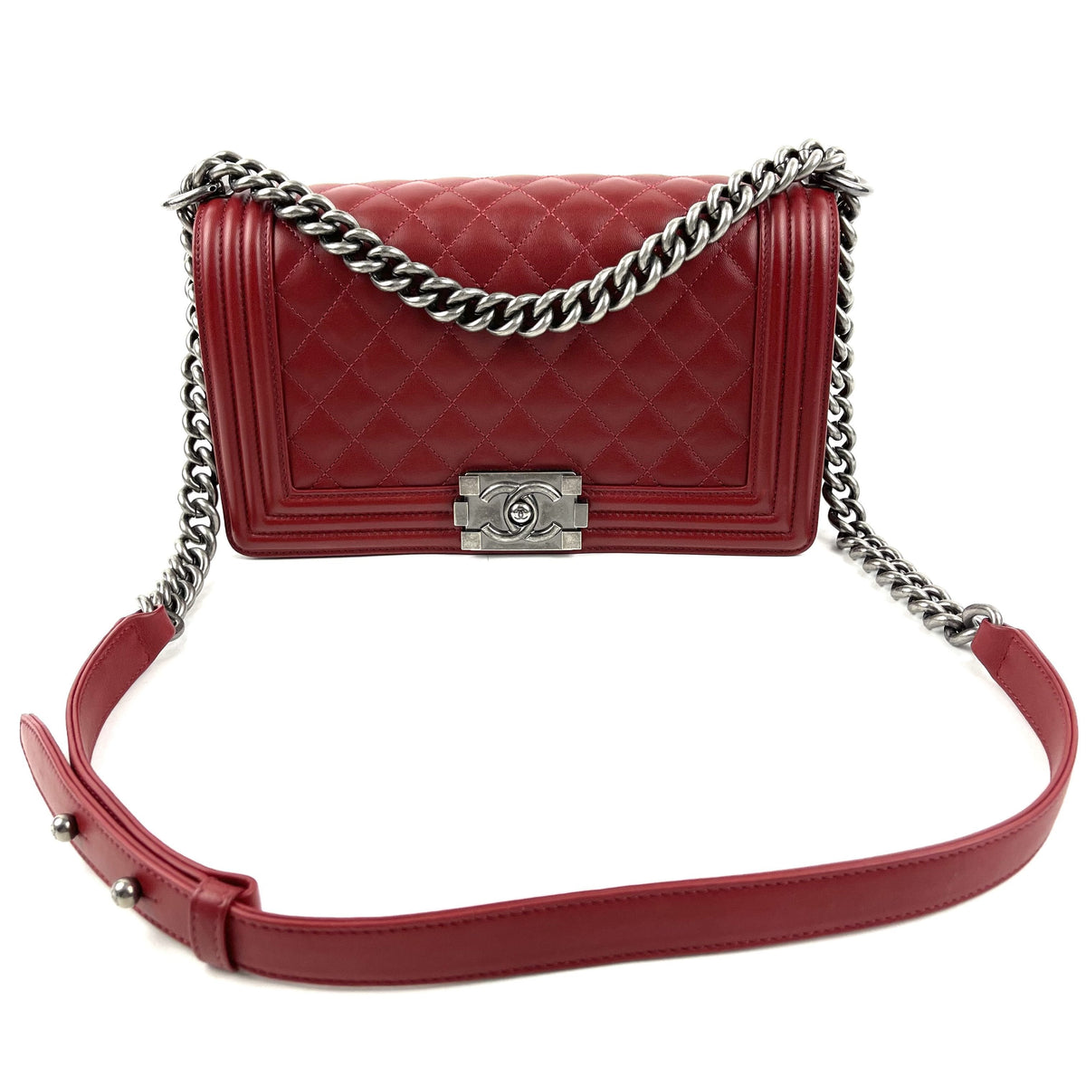 Chanel Medium Boy Bag - Red - photo 2