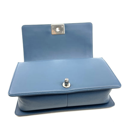 CHANEL Medium Quilted Boy Bag - Blue - image 6