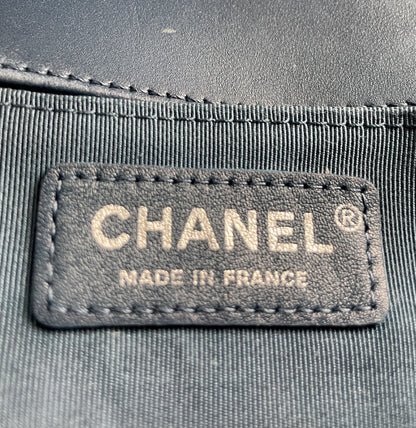 CHANEL Medium Quilted Boy Bag - Blue - image 7