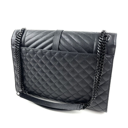 SAINT LAURENT Lg Triquilt Monogram Matelasse Envelope Bag - image 4