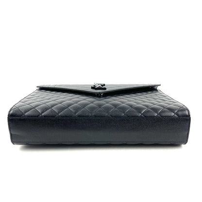 SAINT LAURENT Lg Triquilt Monogram Matelasse Envelope Bag - image 6