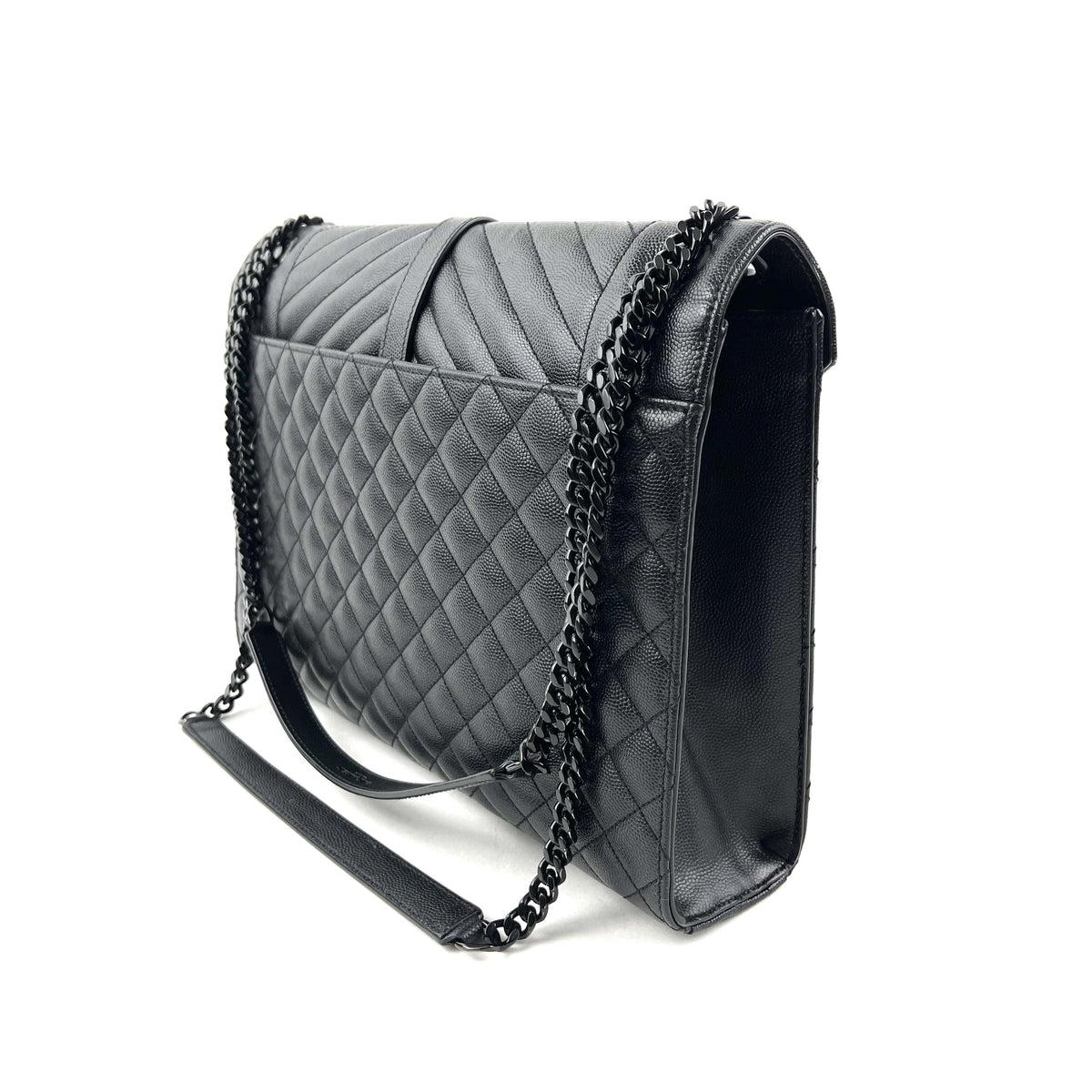 SAINT LAURENT Lg Triquilt Monogram Matelasse Envelope Bag - image 3