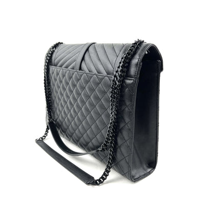 SAINT LAURENT Lg Triquilt Monogram Matelasse Envelope Bag - image 3