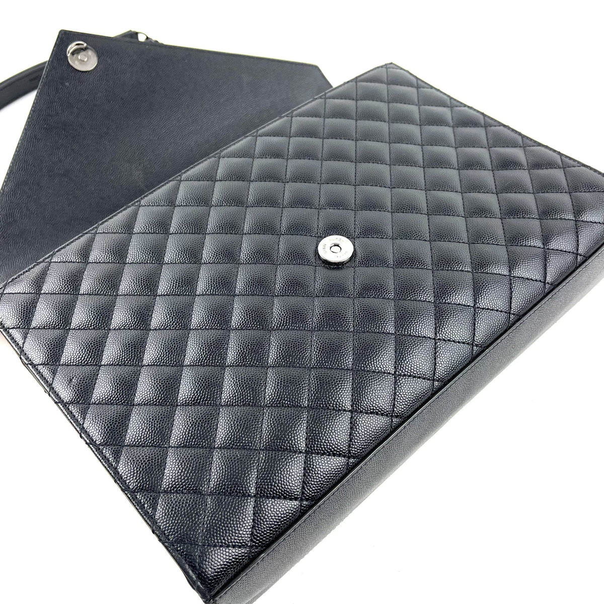SAINT LAURENT Lg Triquilt Monogram Matelasse Envelope Bag - image 5