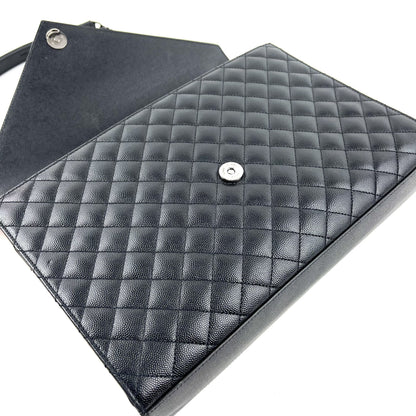 SAINT LAURENT Lg Triquilt Monogram Matelasse Envelope Bag - image 5