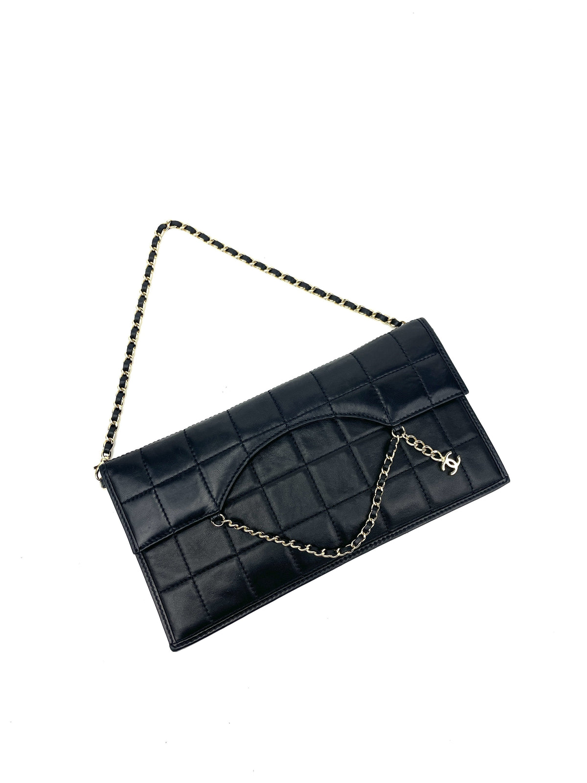 CHANEL Classic Box Quilted Fold Down Envelope Clutch Bag - image 2
