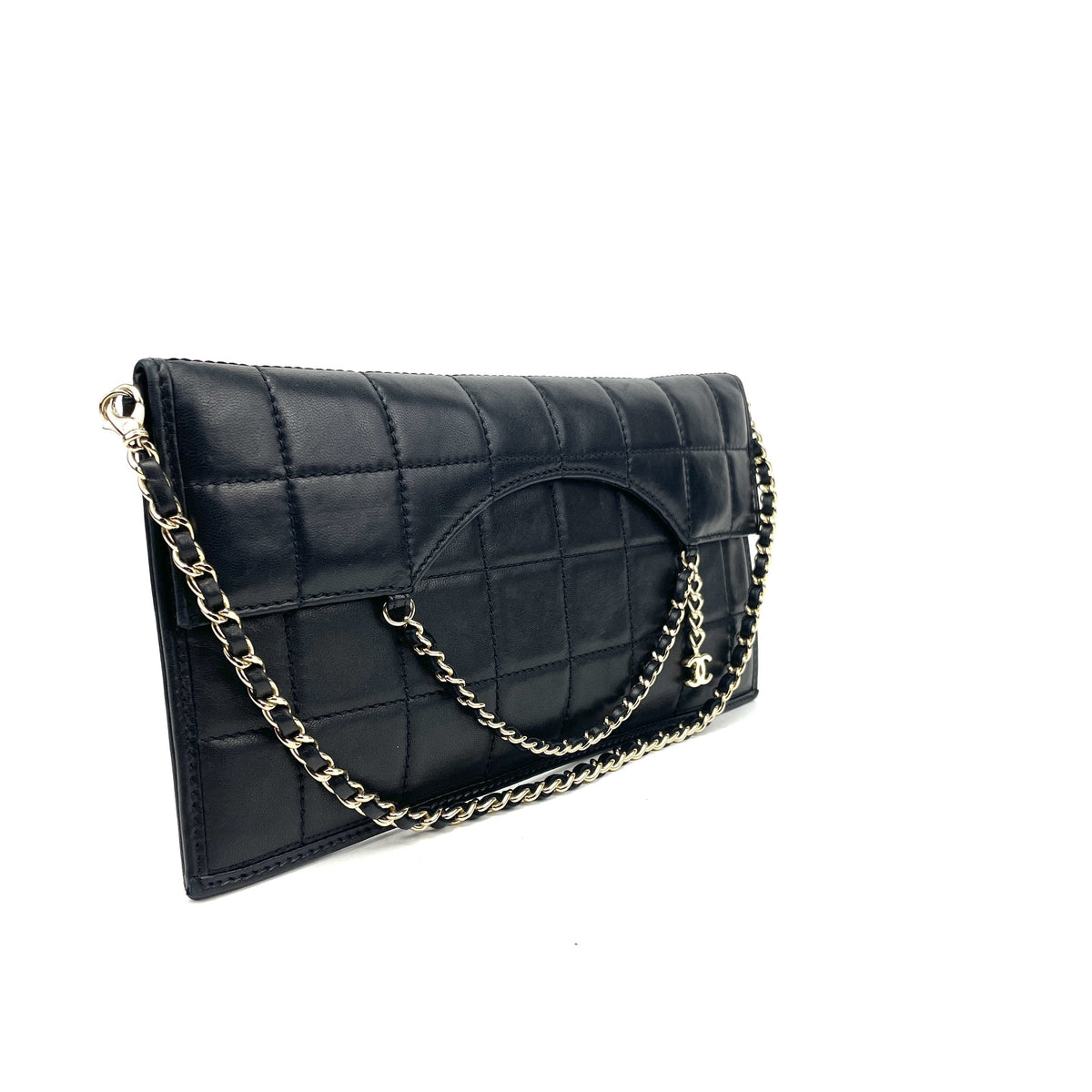 CHANEL Classic Box Quilted Fold Down Envelope Clutch Bag - image 3
