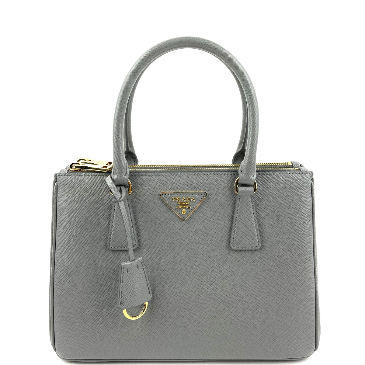 Prada Small Saffiano Cuir Tote w/Strap - Grey - photo 1