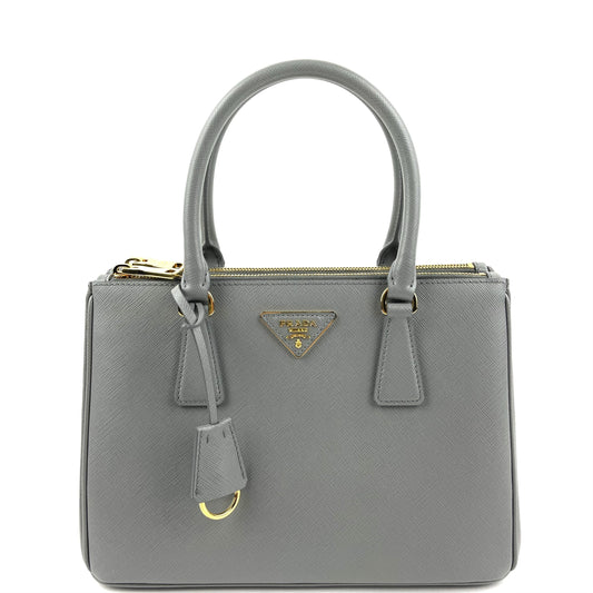 Prada Small Saffiano Cuir Tote w/Strap - Grey - photo 1
