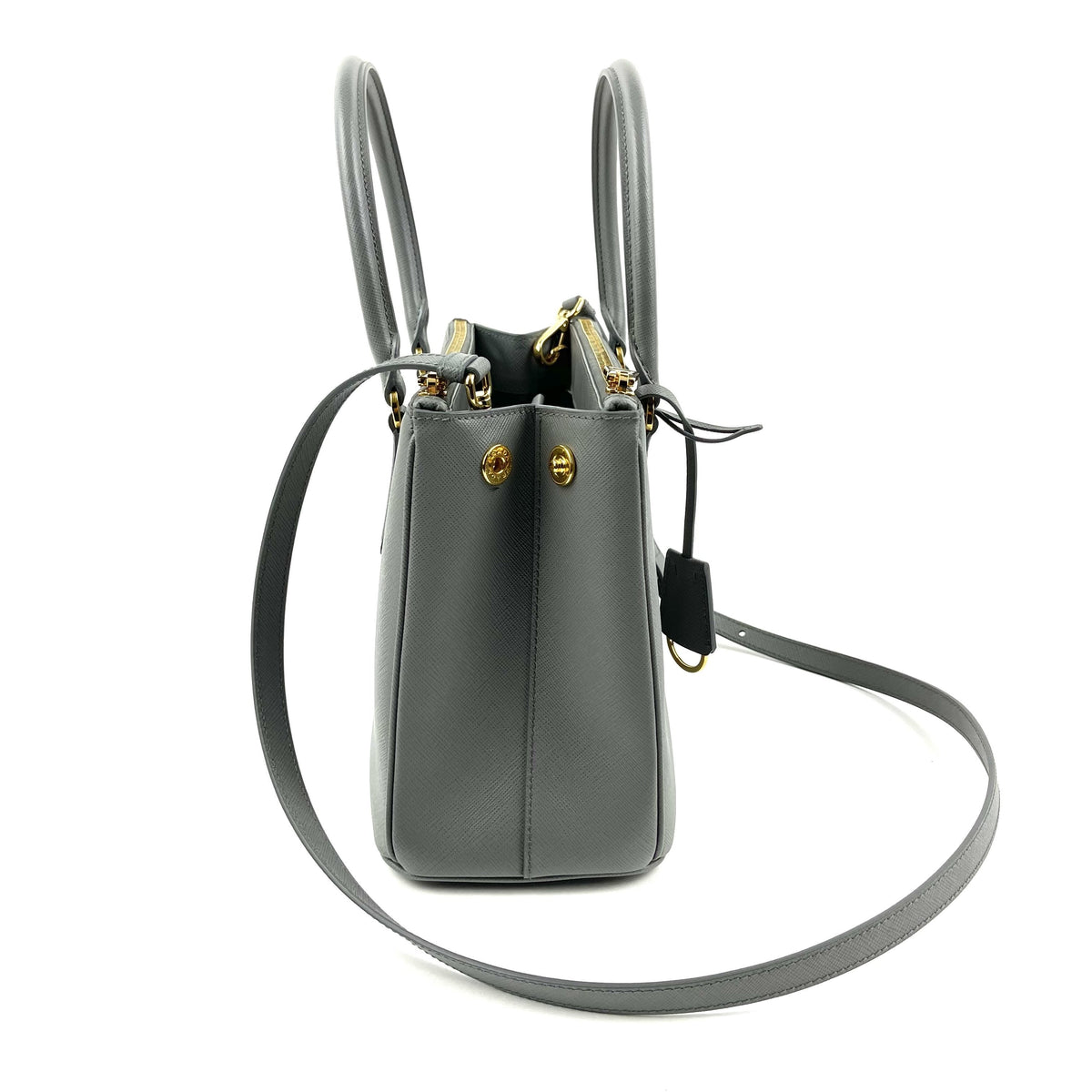 Prada Small Saffiano Cuir Tote w/Strap - Grey - photo 4
