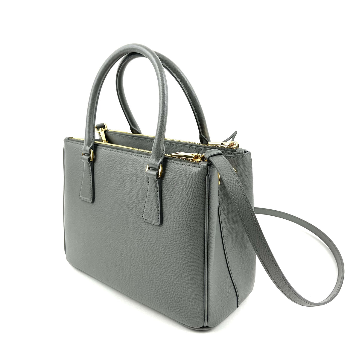Prada Small Saffiano Cuir Tote w/Strap - Grey - photo 5