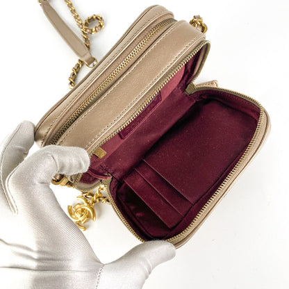 Chanel Calfskin Crossbody Bag Nude - photo 9