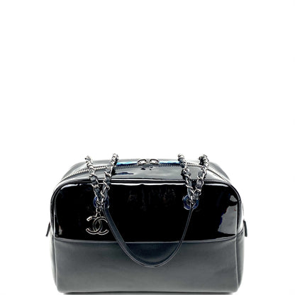 Chanel Patent & Lambskin Leather Bowling Bag - photo 1