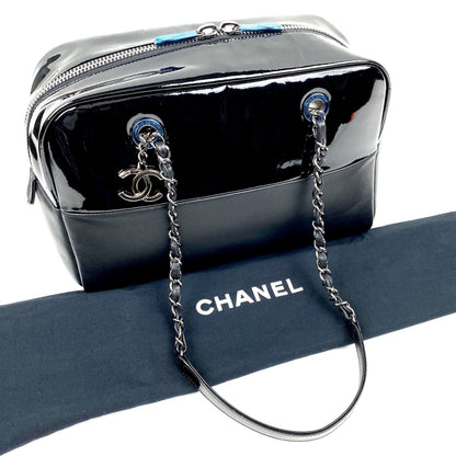 Chanel Patent & Lambskin Leather Bowling Bag - photo 4