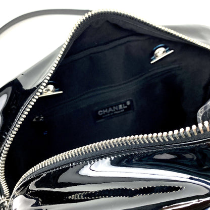Chanel Patent & Lambskin Leather Bowling Bag - photo 9