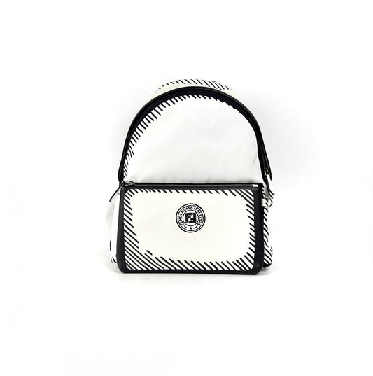 Fendi White Canvas/Leather Backpack - photo 1