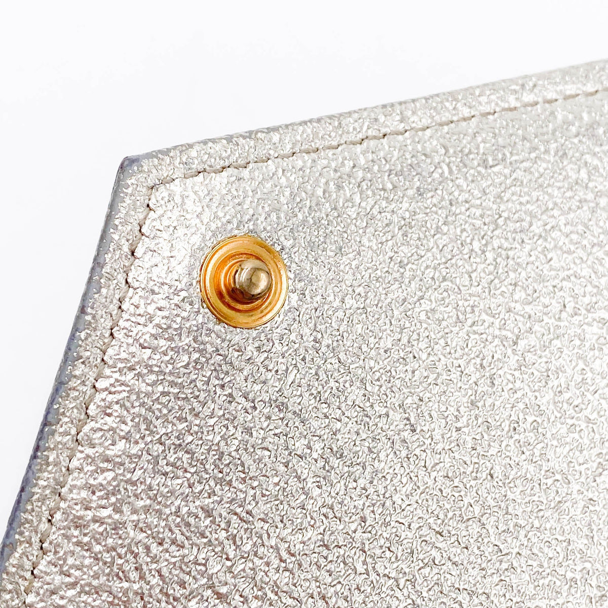 Saint Laurent Chain Wallet Monogram Envelope Metallic Calfskin Matelasse Chevron Pale Gold Leather Shoulder Bag - image 14