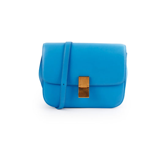 Celine Medium Aqua Blue Box Crossbody Bag - photo 1