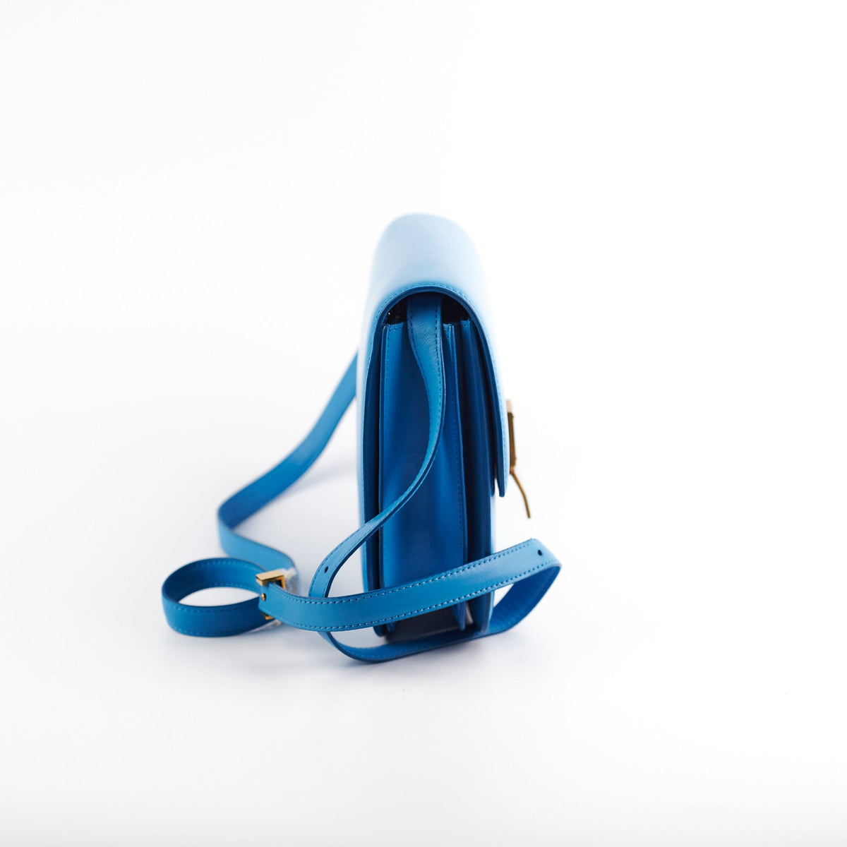 Celine Medium Aqua Blue Box Crossbody Bag - photo 3