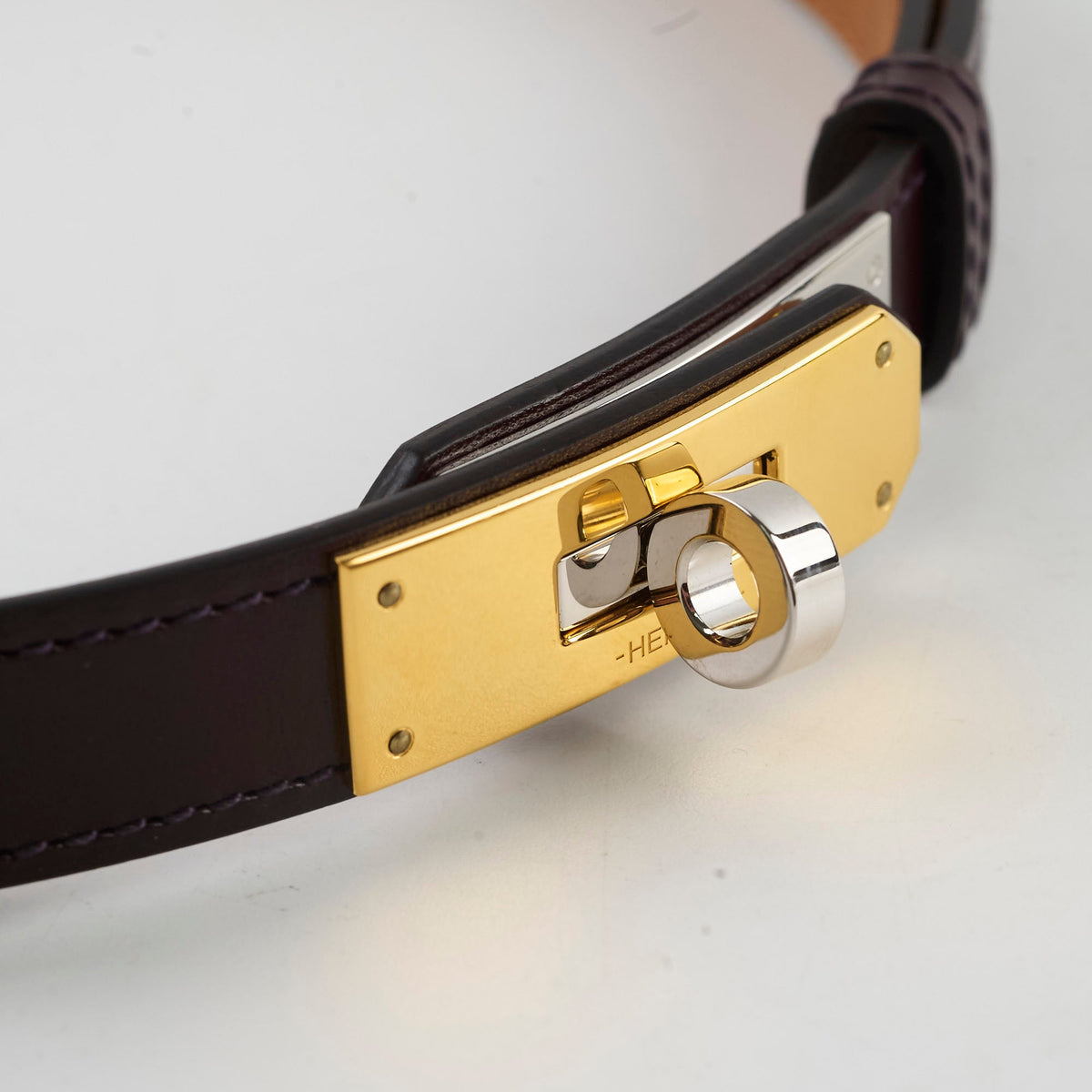 Hermes Kelly Belt Dark Brown Two Tone Hardware - photo 6