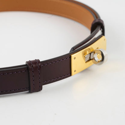 Hermes Kelly Belt Dark Brown Two Tone Hardware - photo 5