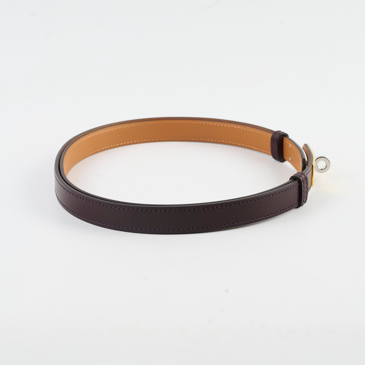 Hermes Kelly Belt Dark Brown Two Tone Hardware - photo 2