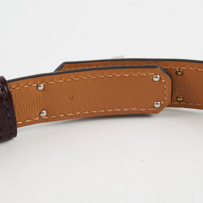 Hermes Kelly Belt Dark Brown Two Tone Hardware - photo 3
