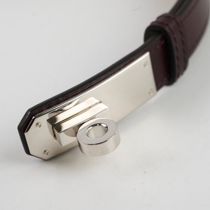 Hermes Kelly Belt Dark Brown Two Tone Hardware - photo 7