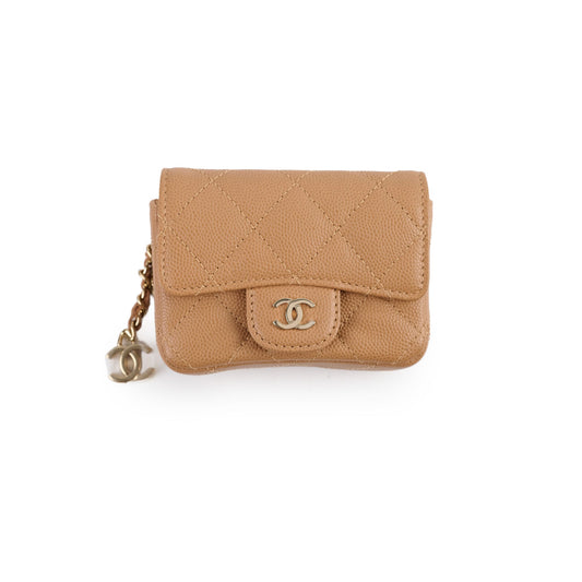 Chanel 23P Classic Clutch With Chain Belt Waist Bag Dark Beige - Microchipped (2023) - photo 1