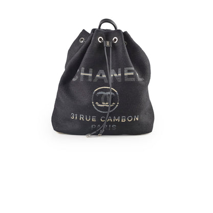 Chanel Deauville Backpack Navy Blue - photo 1