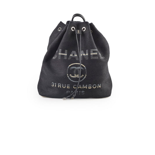 Chanel Deauville Backpack Navy Blue - photo 1