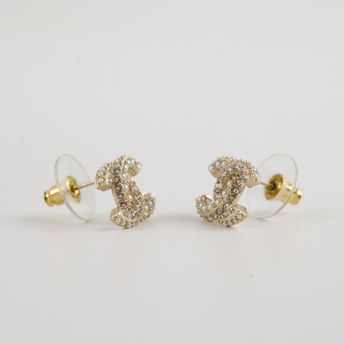 Chanel CC Crystal/Pearl Earrings Costume Jewellery - photo 2