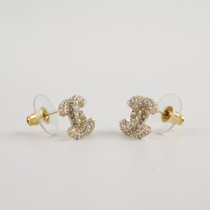 Chanel CC Crystal/Pearl Earrings Costume Jewellery - photo 2
