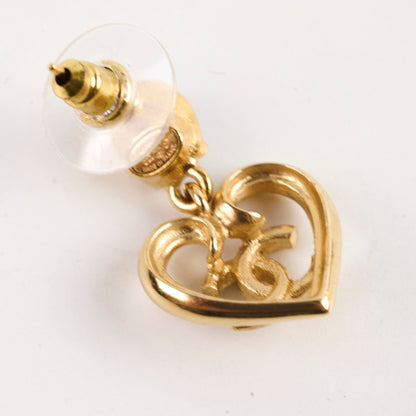 Chanel CC Crystal Heart Drop Earrings - photo 2