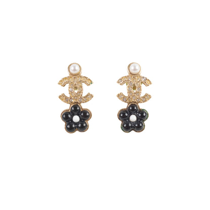 Chanel CC Flower Earrings Costume Jewellery - photo 1