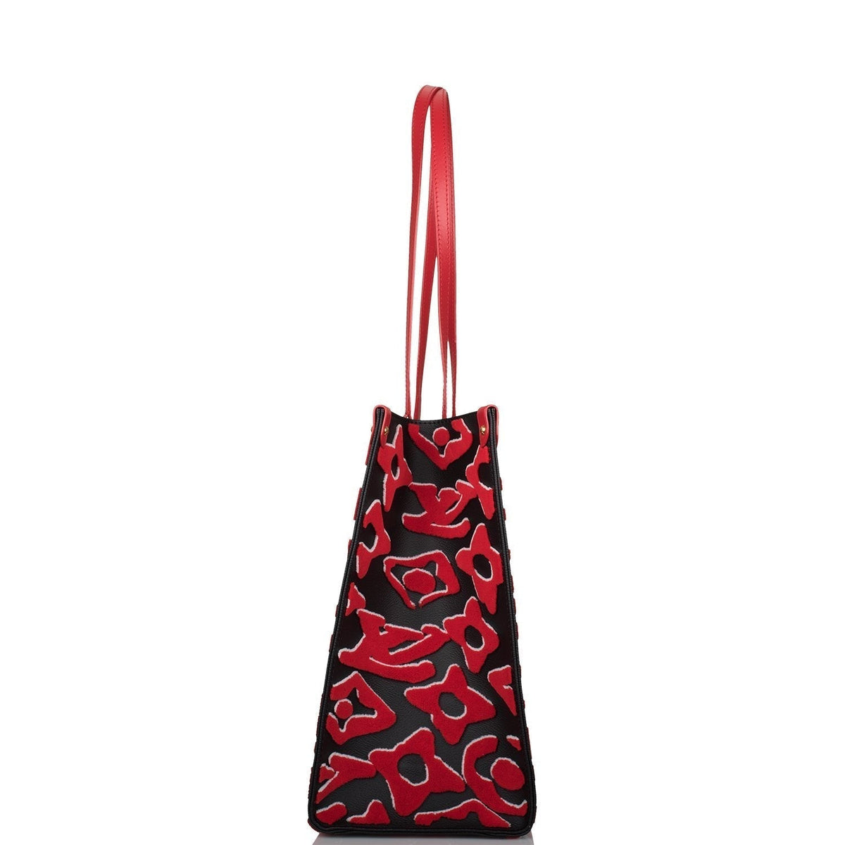 LV Onthego X Uf Black and Tufted Gm Red Monogram Canvas Tote - image 2