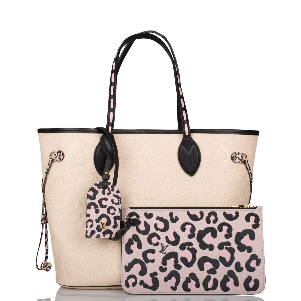 Louis Vuitton Cream Wild At Heart Giant Monogram Empreinte Neverfull MM - photo 1