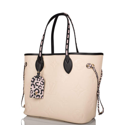 Louis Vuitton Cream Wild At Heart Giant Monogram Empreinte Neverfull MM - photo 5