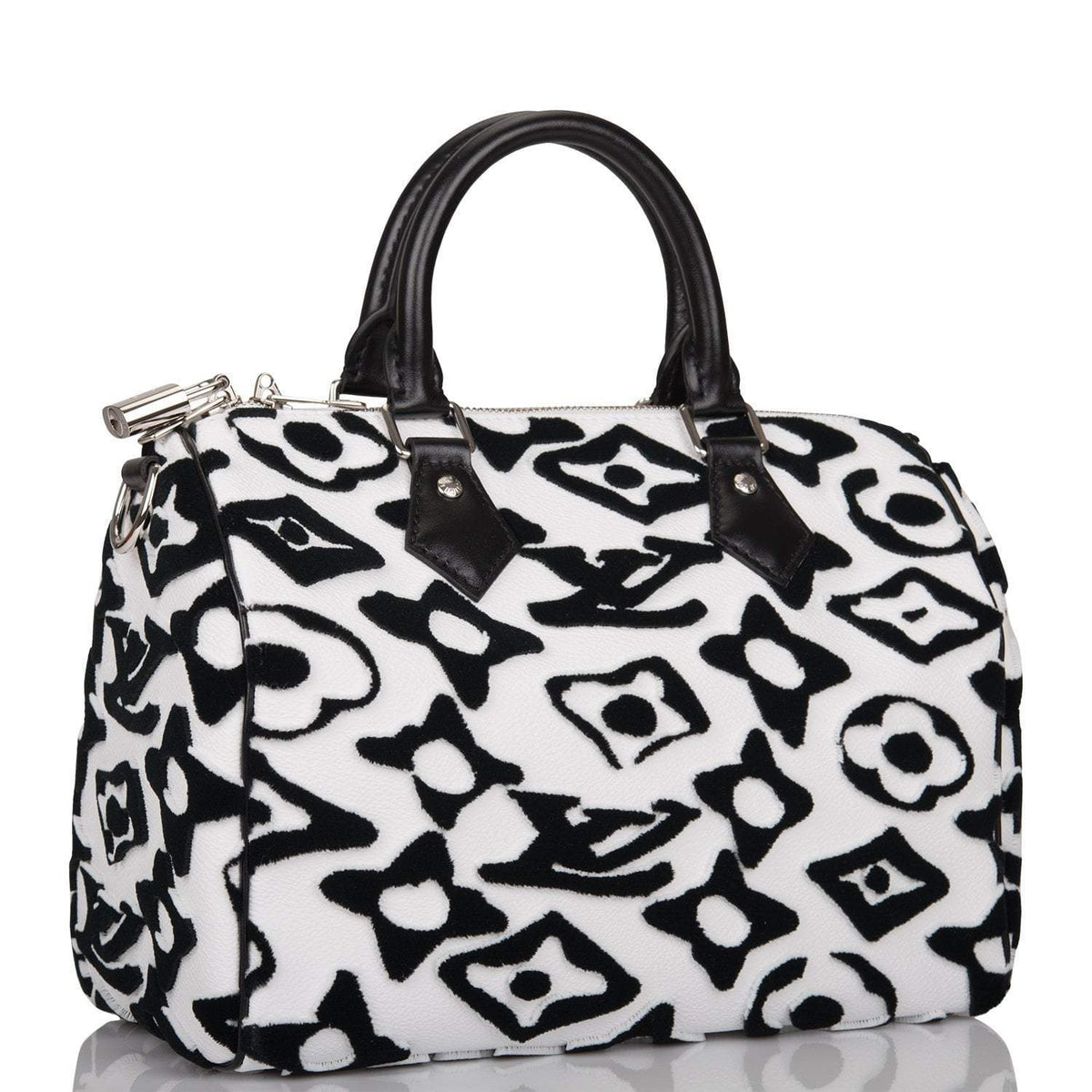Louis Vuitton x UF Black and White Tufted Monogram Speedy Bandouliere 25 - image 2