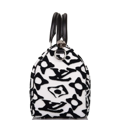 Louis Vuitton x UF Black and White Tufted Monogram Speedy Bandouliere 25 - photo 3