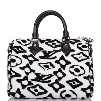 Louis Vuitton x UF Black and White Tufted Monogram Speedy Bandouliere 25 - photo 4